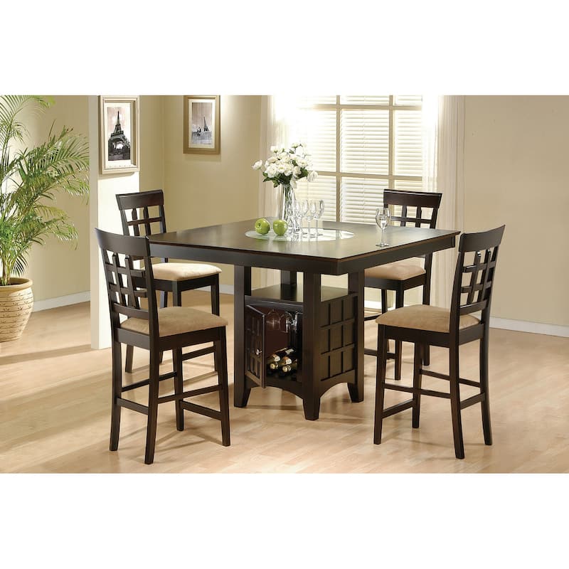 Clanton Cappuccino Square Counter Height Dining Set - 5-Piece
