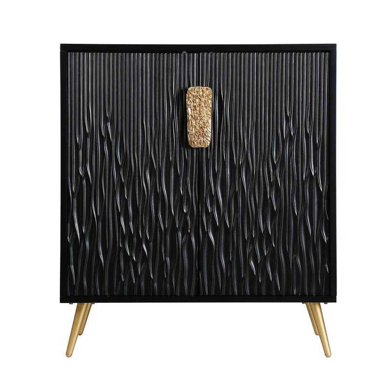 Modern Glam 2-Door Accent Sideboard Entryway Cabinet Storage Dining Room Buffets Credenza Living room