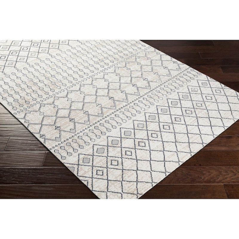 Livabliss Lavadora Bohemian Diamond Washable Area Rug