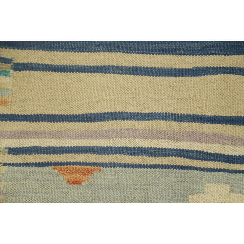 Hand Woven Oriental 100% Wool Carpet Southwestern Tribal Multi-Colored Kilim Area Rug - 4' 10'' X 3' 3''