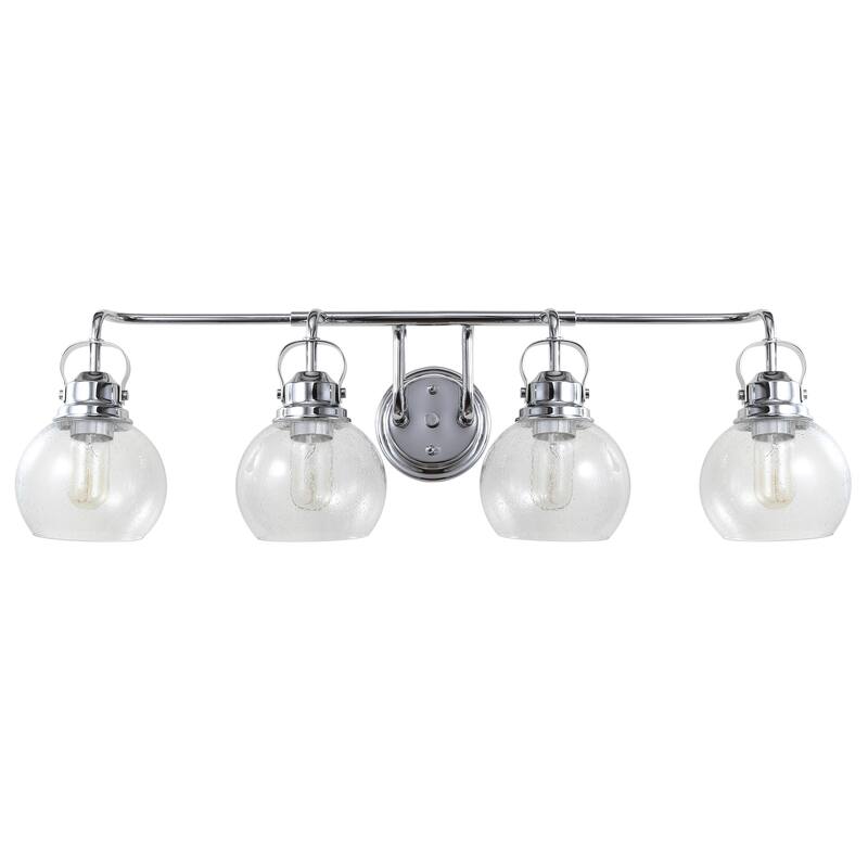 Bolha Metal/ Bubbled Glass Vanity Light, Chrome by JONATHAN Y