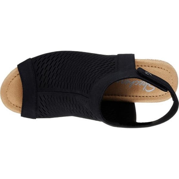 skechers cali women's monarchs blue nights wedge sandal