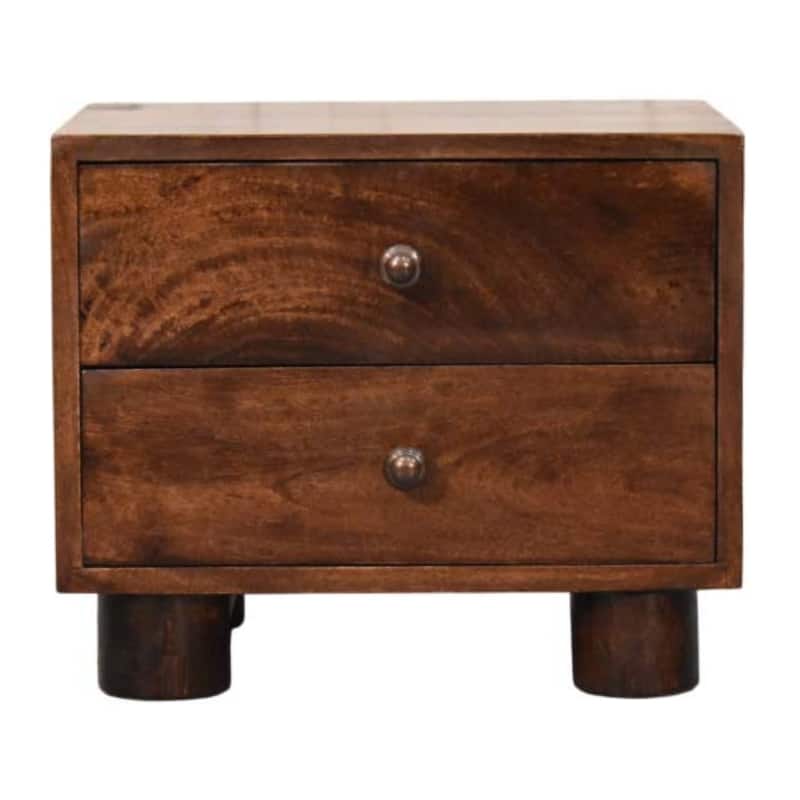Artisan Furniture Solid Wood California Walnut Two Drawer Bedside