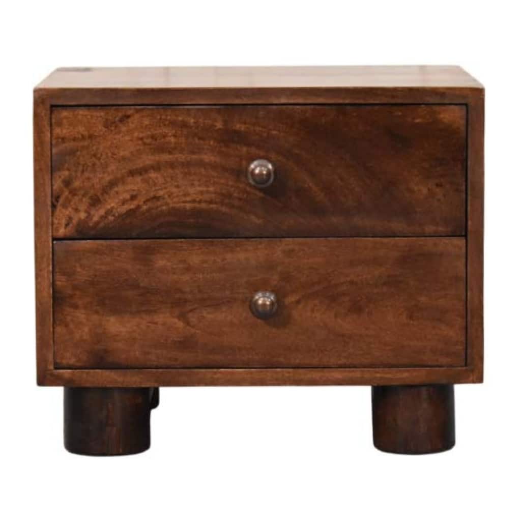 Artisan Furniture Solid Wood California Walnut Two Drawer Bedside