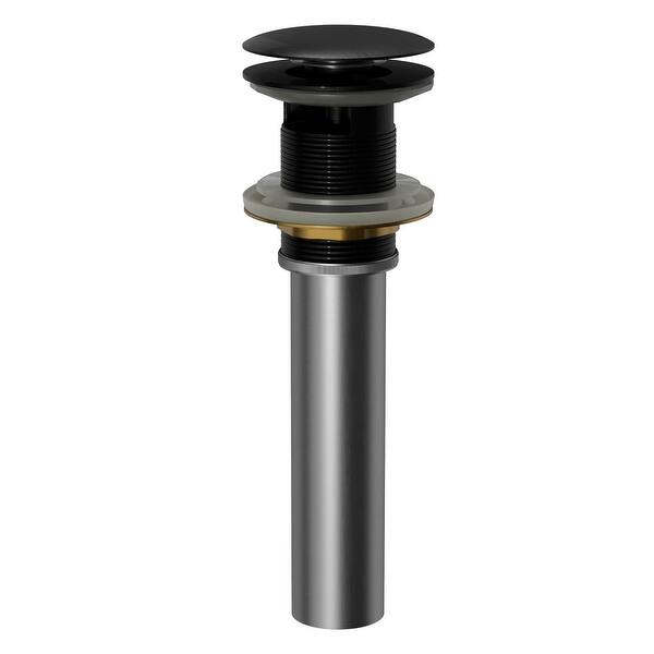 slide 2 of 4, Karran Pop-Up Vanity Bowl Drain with Overflow Matte Black