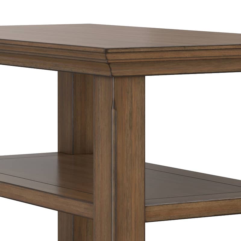 WYNDENHALL Normandy 14 inch Wide Solid Wood Transitional Narrow Side Table - 14"W x 24"D x 20"H
