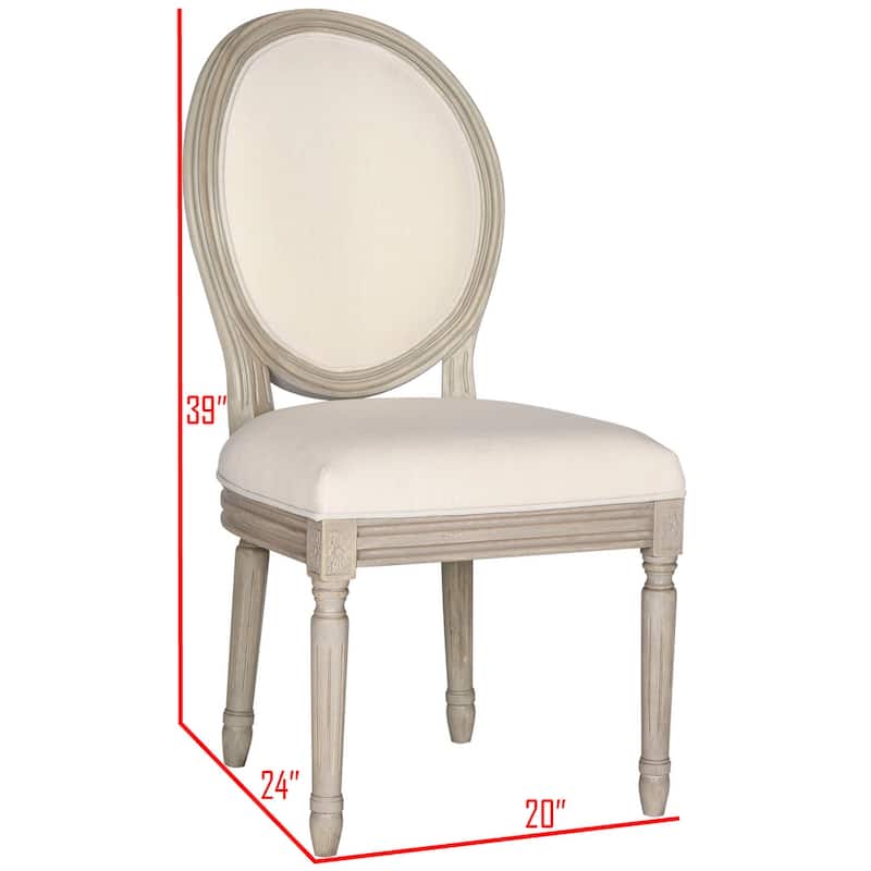SAFAVIEH Rona Parisian Oval Dining Chair (Set of 2) - 20Wx20Dx39H