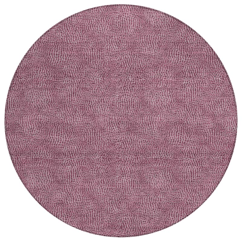 Machine Washable Indoor/ Outdoor Solid Modern Chantille Rug