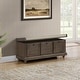 preview thumbnail 2 of 20, Dover White Wash Entryway Storage Bench Dark Walnut