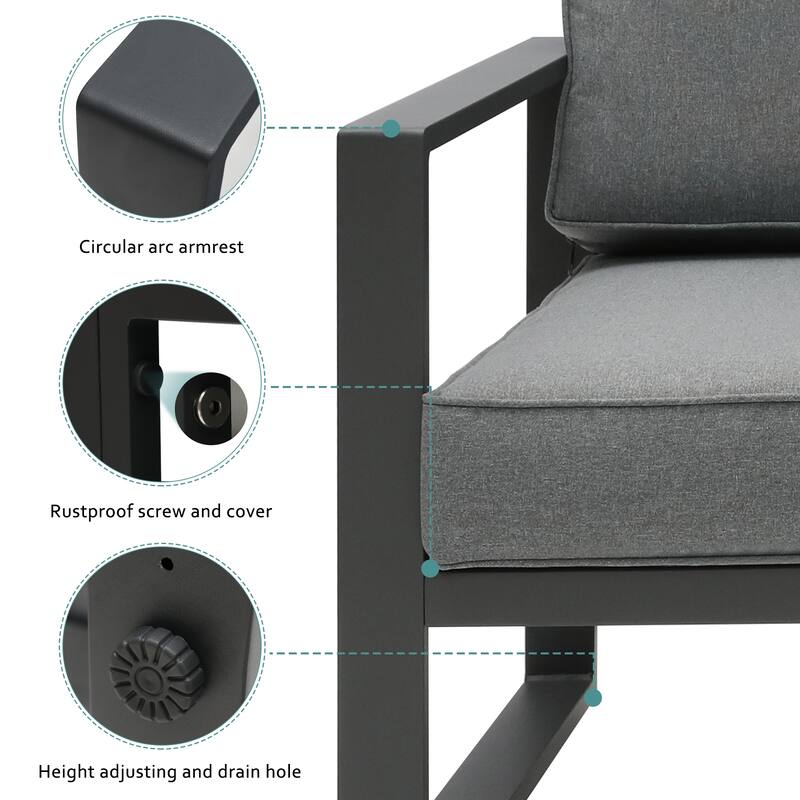 Royalcraft 5-Piece Aluminum Patio Conversation Set