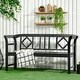 preview thumbnail 1 of 5, Stylish Decorative Bench Lawn Bench, Corridor Benche Indoor Bench for Foyer, Patio Bench Indoor Bench with Backrests Black