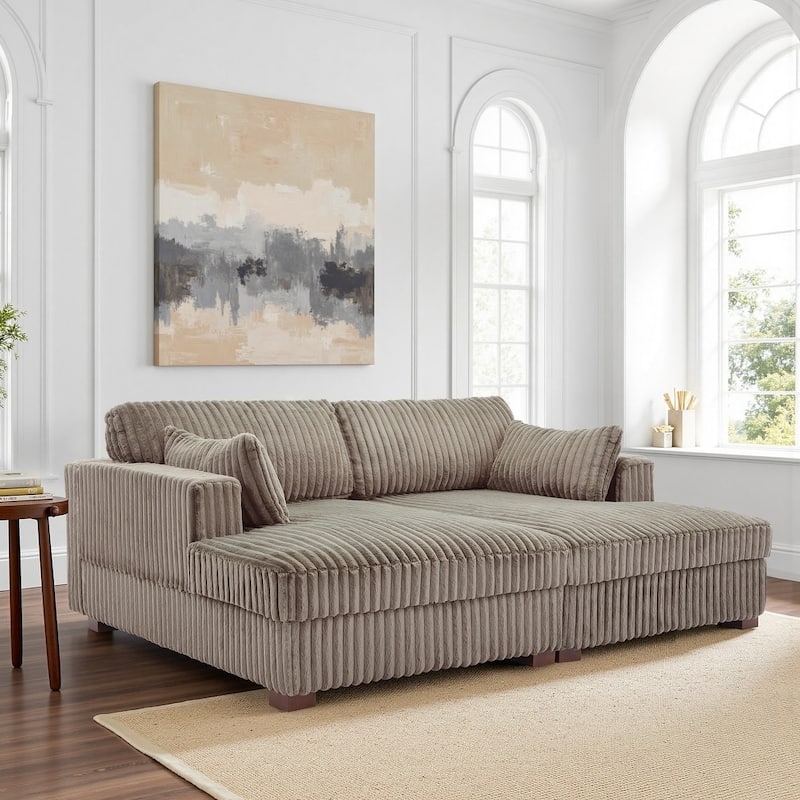 UIXE Modern Oversized Modular Sectional Sofa Couch - 83" W x 64.9" D x 34.5"H