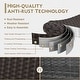 preview thumbnail 8 of 17, EROMMY Patio Dining Set, Swivel Rocking Chairs & Round Table Outdoor Furniture Set for Backyard, Deck