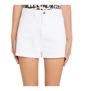 moncler pockets denim shorts solid cotton womens mini