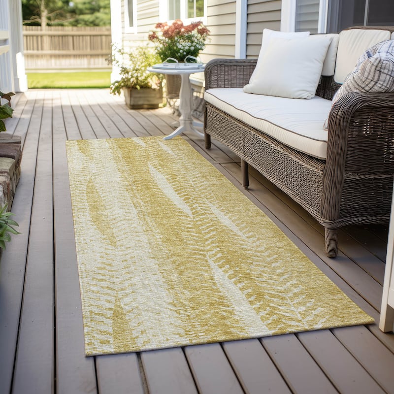Machine Washable Indoor/ Outdoor Chantille Modern Imprints Rug