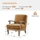 preview thumbnail 35 of 41, HULALA HOME Rinaldo Farmhouse Polyester Armchair with Comfortable Backrest and Solid Wood Legs