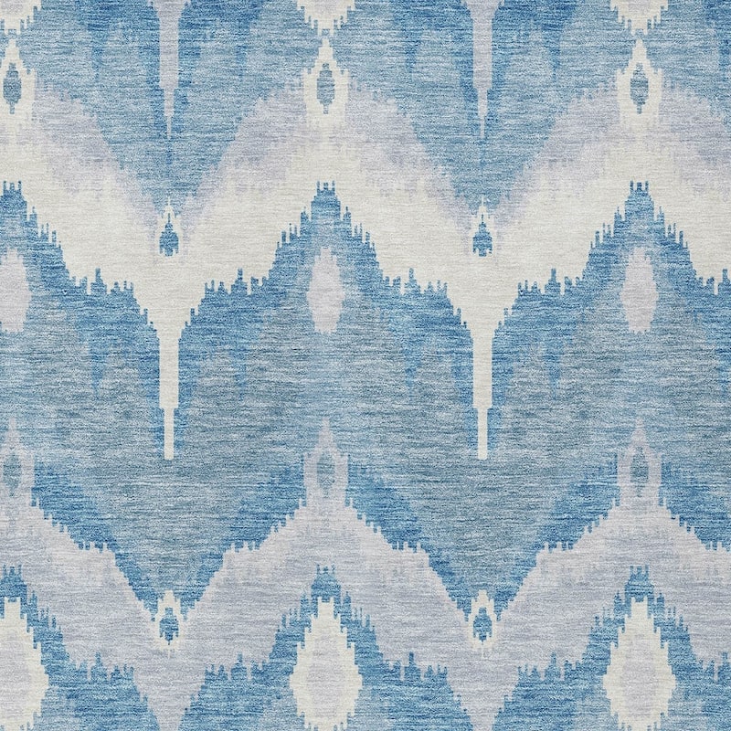 HomeRoots Ikat Transitional Rectangle Outdoor Rug