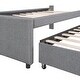 preview thumbnail 7 of 21, Modern and Timeless Twin Size Upholstered Platform Bed with Pull-out Twin Size Trundle and 3 Drawers