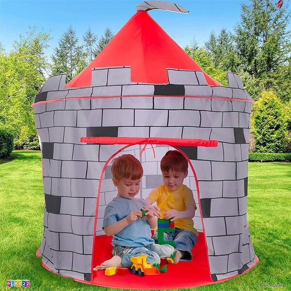 slide 2 of 8, Portable Kids Castle Tent, Large Princess Tent