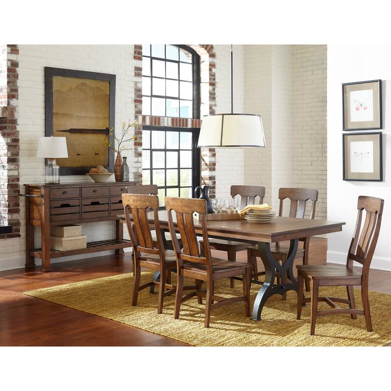 The District Copper Finish Splat Back Dining Chair (Set of 2)