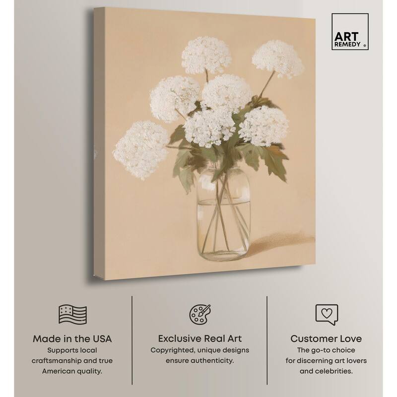 Lace in a Vase II Canvas by Art Remedy, Gallery Wrapped