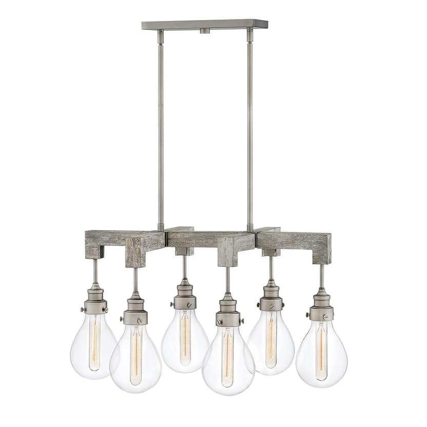 Hinkley Lighting 6 Light 30" Wide Linear Chandelier from the Denton