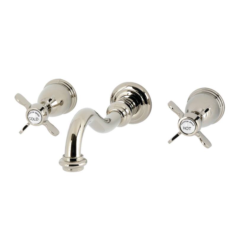 Kingston Brass Essex Double-Handle Wall Mount Bathroom Faucet - Polished Nickel