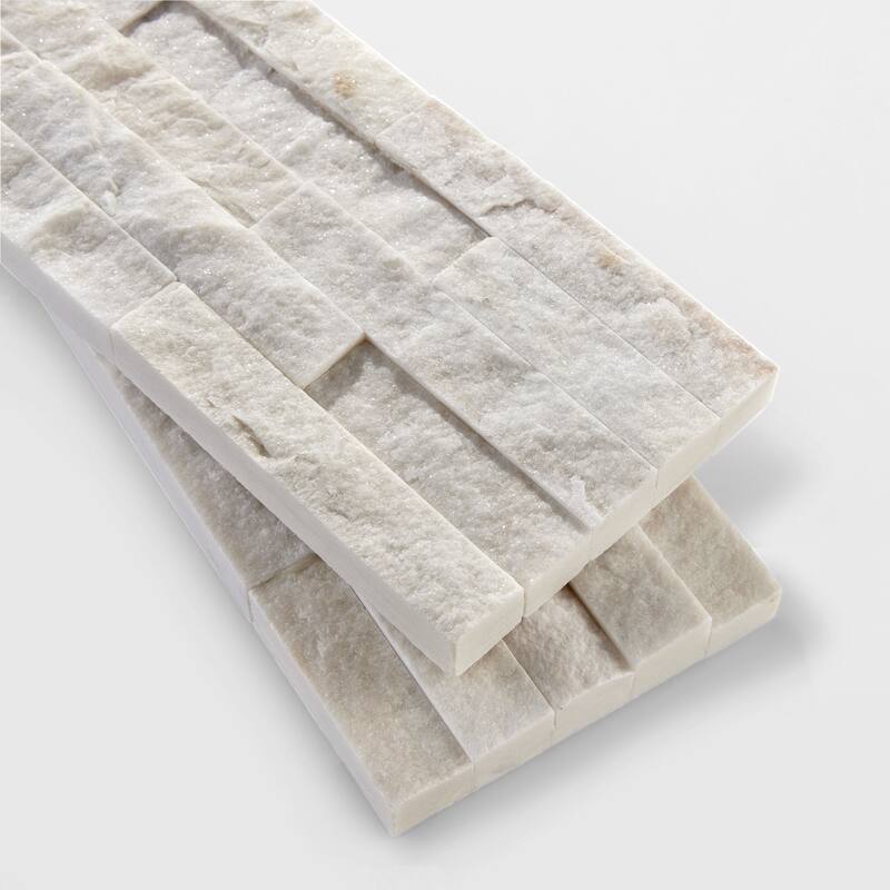 Slender Strip 3 in. x 12 in. Panel and 3 in. x 12 in. Corner Marble Wall Tile - Porcelain - 3 in. x 6 in. tile sample