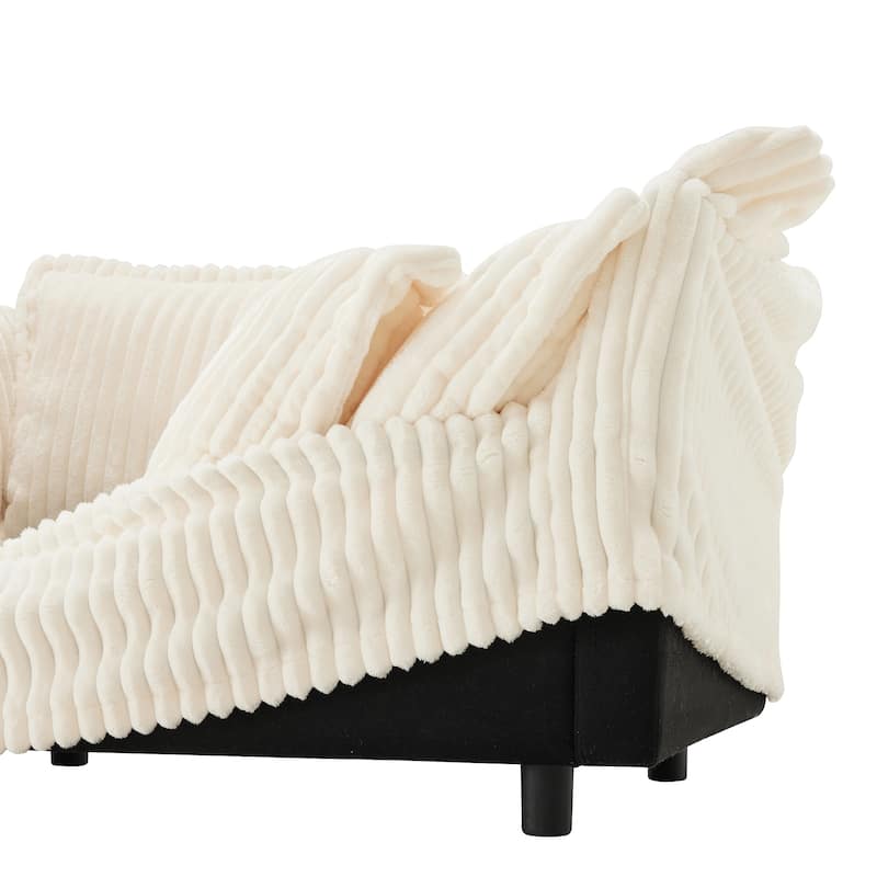 Oversized Accent Chair with Ottoman, Modern Cloud Chaise Lounge Chair with Deep Seat, Upholstered Armchair Reading Sofa Chairs