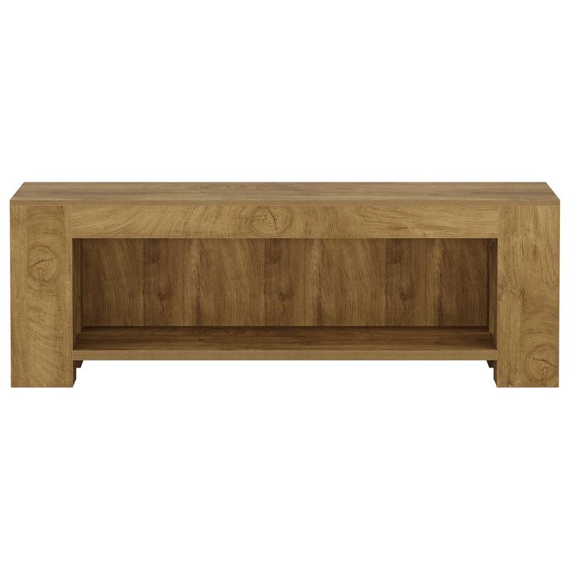 63" Extra Long TV Stand with Storage Shelves, Media Console Entertainment Center for 55/60/65/75-Inch TVs Living Room Bedroom