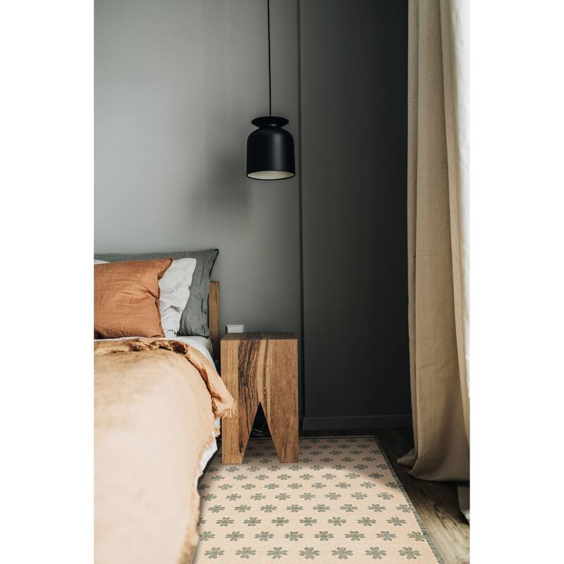 ECARPETGALLERY Hand-knotted Finest Oushak Cream Wool Rug - 4'1 x 6'0