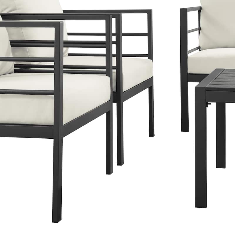 Corvus Gamba 5-piece Outdoor Iron Patio Seating Set with Coffee Table
