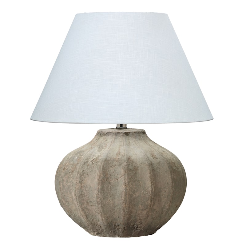 Jamie Young Clamshell Ceramic Table Lamp with Linen Shade