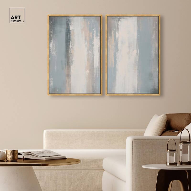 Neutral Ground Canvas Set of 2 by Art Remedy