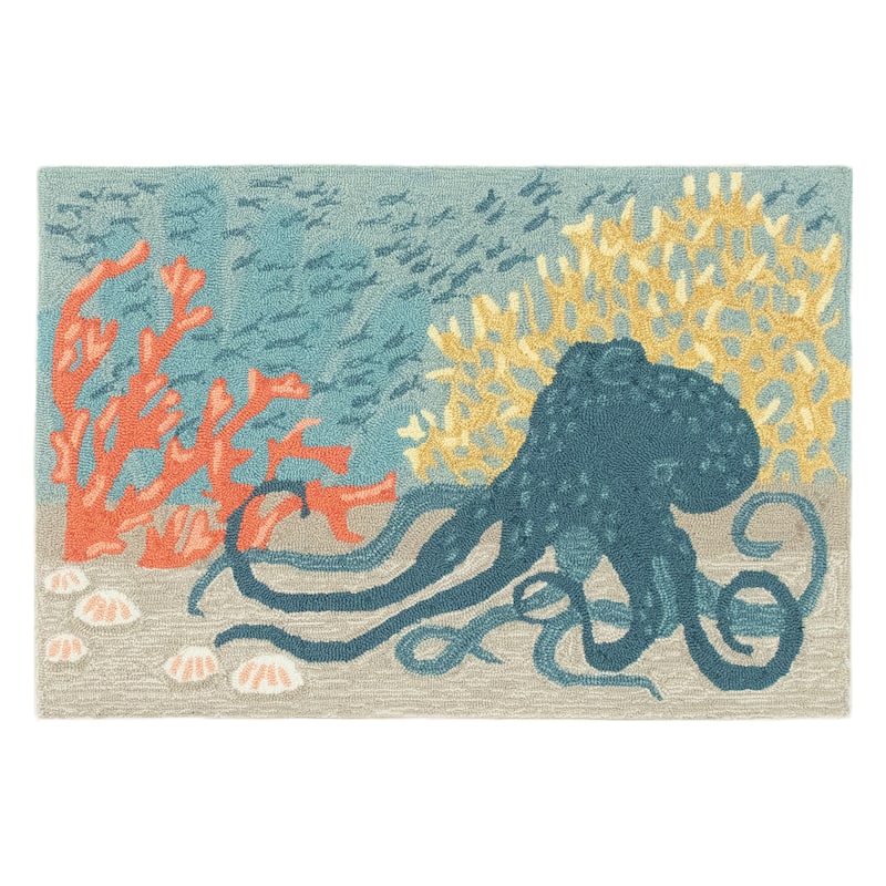 Liora Manne Frontporch Octopus Indoor/Outdoor Rug - 2' x 3'