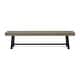 preview thumbnail 6 of 16, Carlisle Acacia Wood Outdoor Bench by Christopher Knight Home Gray Finish+Black Metal