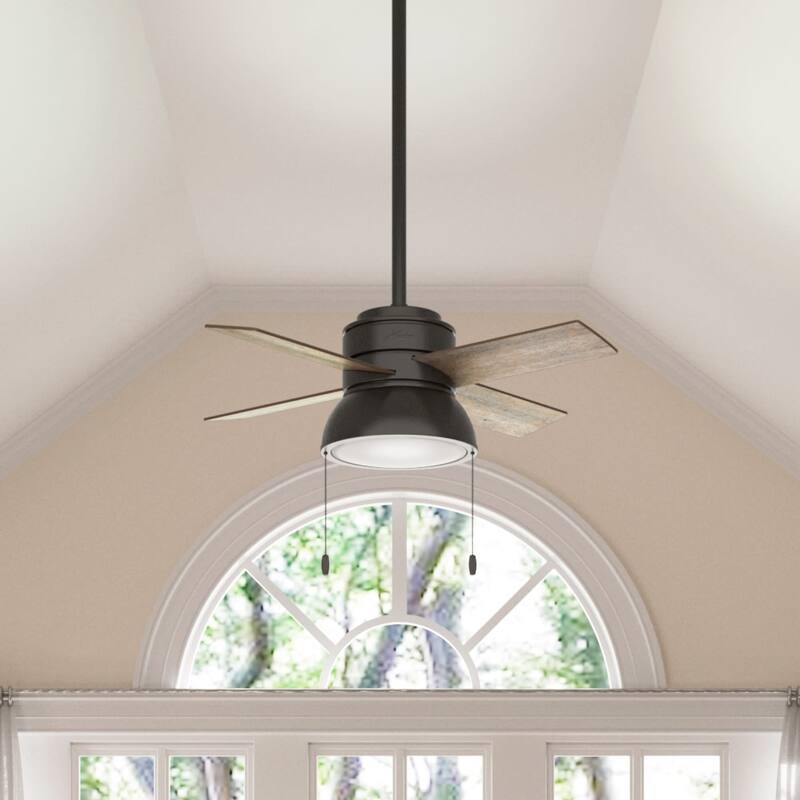 Hunter 36" Loki Ceiling Fan with LED Light - Bedrooms, Home Office, Laundry - Rustic, Farmhouse - Noble Bronze