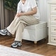 preview thumbnail 131 of 149, Adeco Square Storage Ottoman 17 inch Footstool