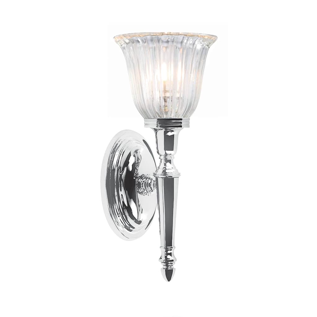 Dryden 1 Light Bath Light in Polished Chrome - 5.5 x 5.5 x 13