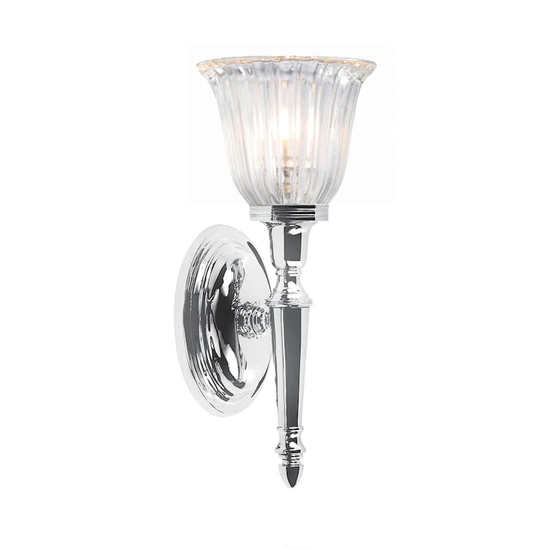 Dryden 1 Light Bath Light in Polished Chrome - 5.5 x 5.5 x 13