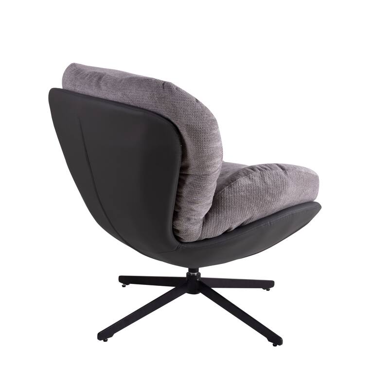 Swivel Accent Chair,Lounge Chair with Metal Base Frame,Comfy Single Leisure Sofa Chair Reading Chair with 360 Degree Swiveling