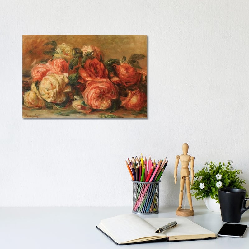 iCanvas "Discarded Roses " by Pierre-Auguste Renoir Canvas Print - 8x12x0.75