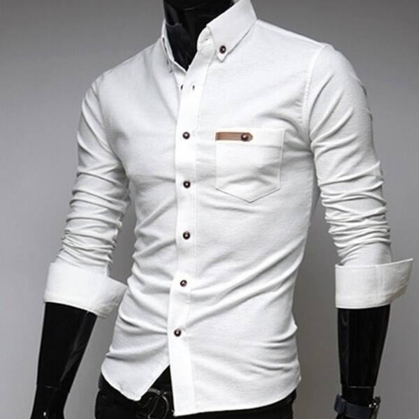 Shop Hot Autumn Fashion Men S Leisure Dress Shirt Overstock 27128793