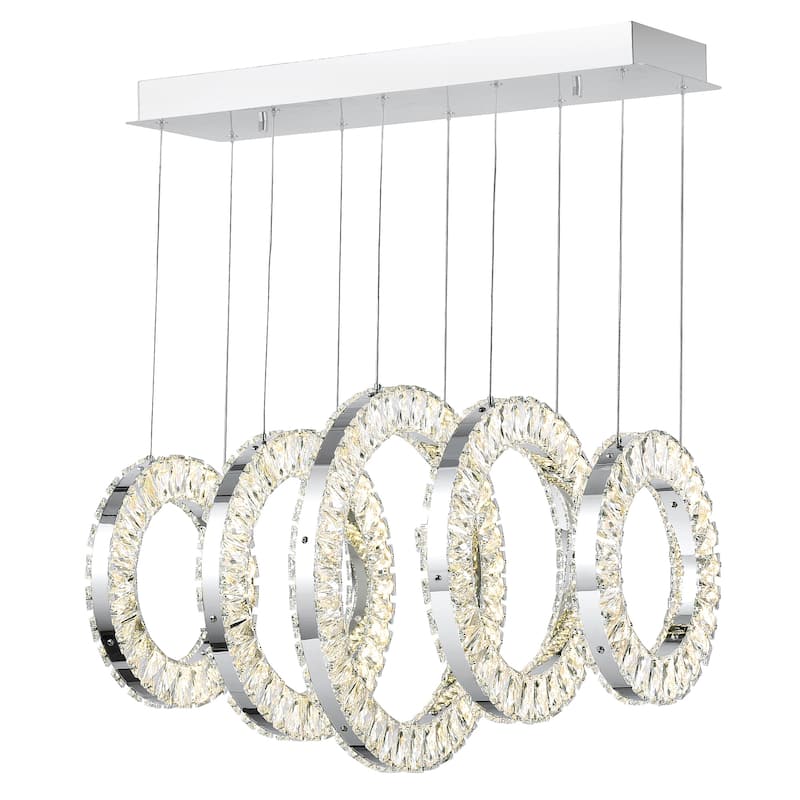 Celina LED Chandelier With Chrome Finish - Chrome