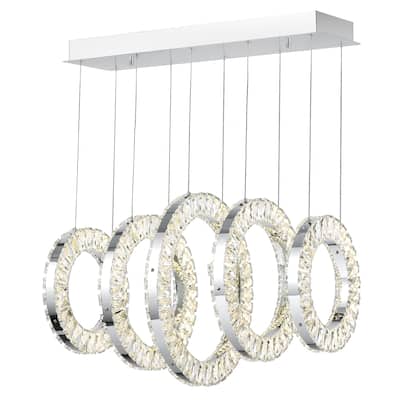 Celina LED Chandelier With Chrome Finish