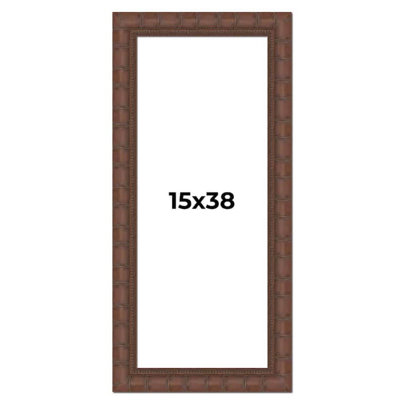 15x38 Frame Pewter Solid Wood Picture Frame Width 1.625 Inches | Interior Frame Depth 0.6875 Inches