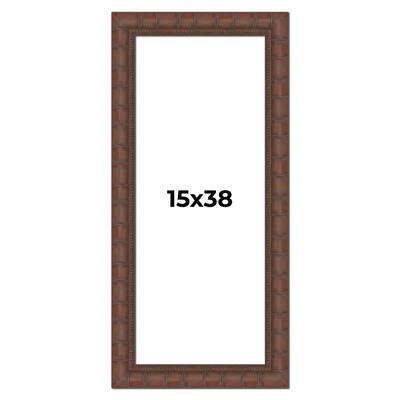 15x38 Frame Pewter Solid Wood Picture Frame Width 1.625 Inches | Interior Frame Depth 0.6875 Inches