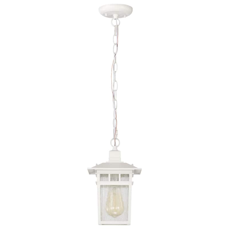 Nuvo 'Cove Neck' 1-light White 12-inch Hanging Fixture