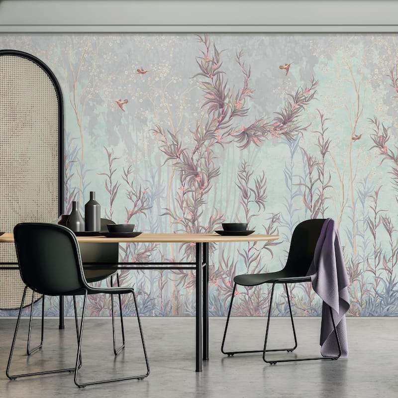 Delicate Wildflowers, Elegant Botanical Wallpaper Mural