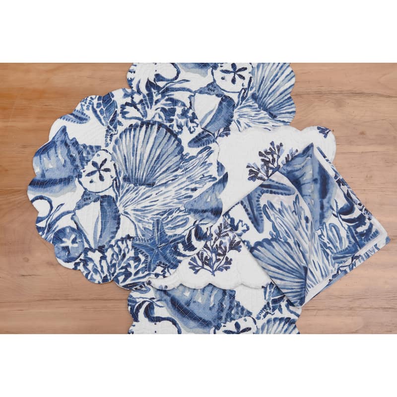 Blue Coast Shells Napkin Set of 6 - Set of 6